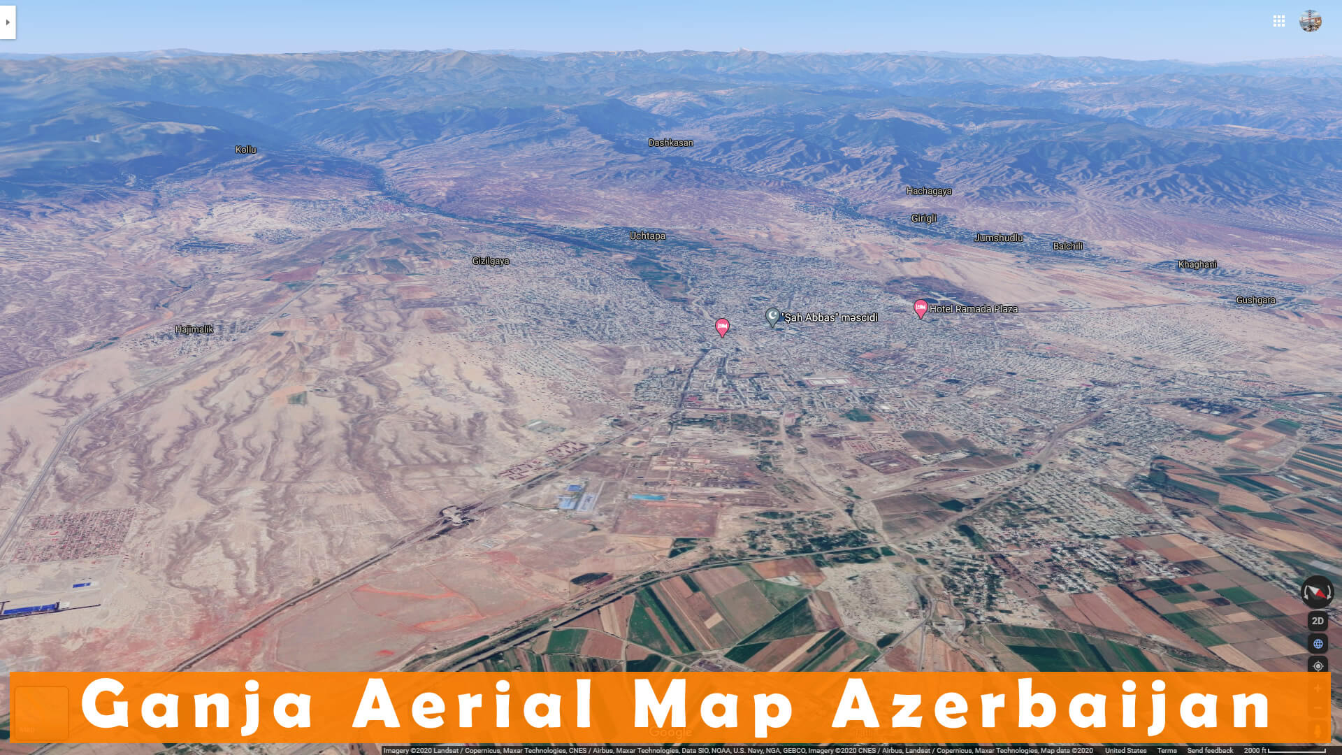 Ganja Aerial Map Azerbaijan